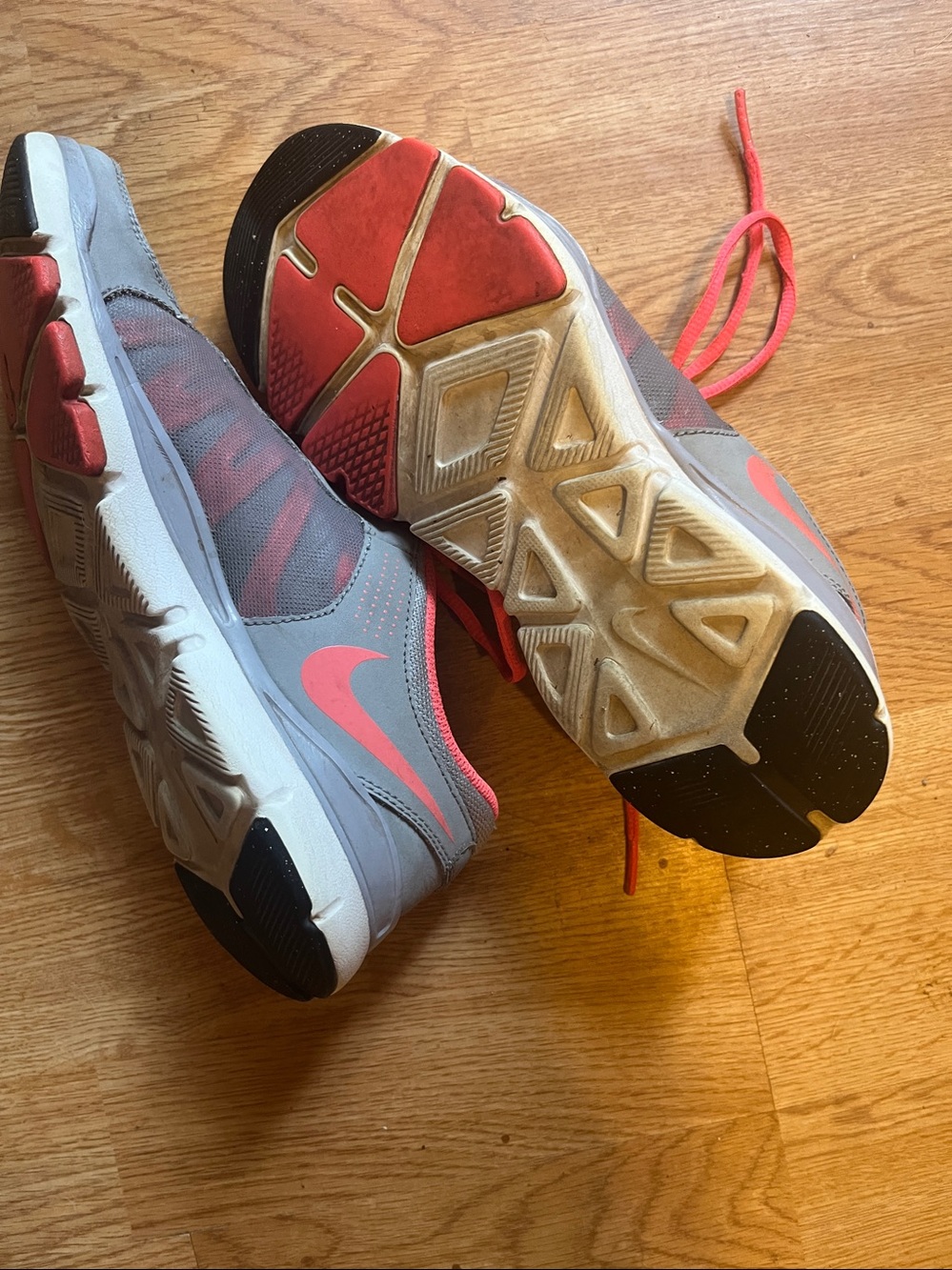 Nike women’s Athletic Sneakers - Gray with Coral Pink Accents